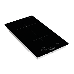 Whirlpool, width 28.4 cm, frameless, black - Built-in Induction Hob