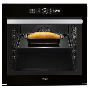 Whirlpool, пиролитическая очисткa, Cook3, 73 л, черный - Интегрируемый духовой шкаф