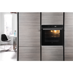 Whirlpool, пиролитическая очисткa, Cook3, 73 л, черный - Интегрируемый духовой шкаф