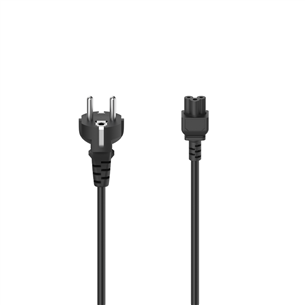 Hama power cord, 3-pin, черный - Кабель питания