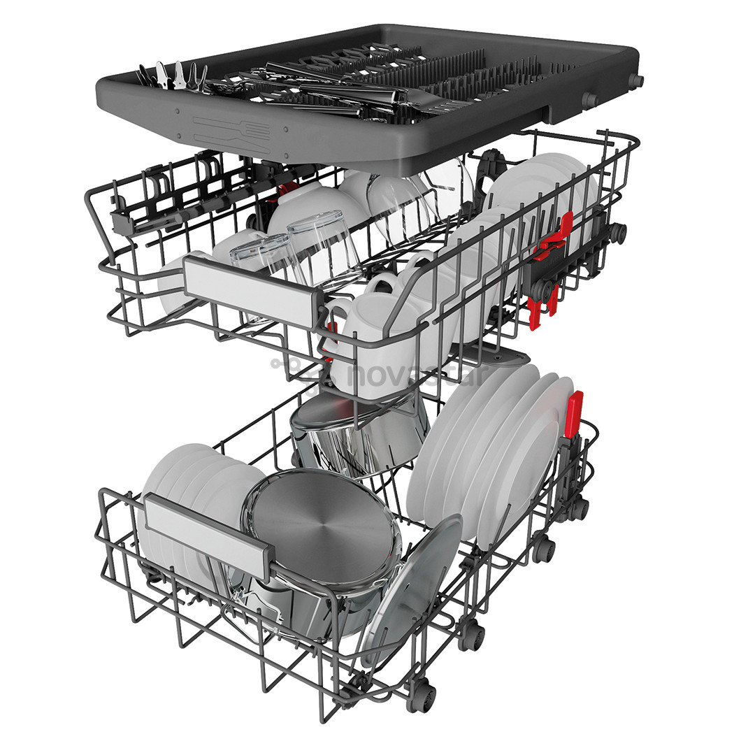 Whirlpool, 10 комплектов посуды, нерж. сталь - Отдельностоящая посудомоечная машина