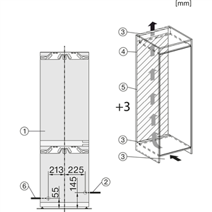 Miele, NoFrost, 246 L, 177 cm - Built-in refrigerator