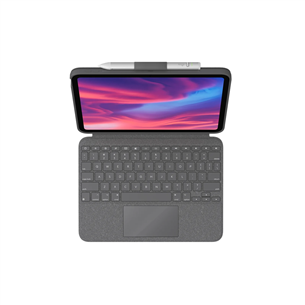 Logitech Combo Touch for iPad (7th-9th gen), SWE, dark gray - Tablet Cover with Keyboard