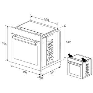 Orkaitė Beko, Beyond, catalytic back wall, 72 L