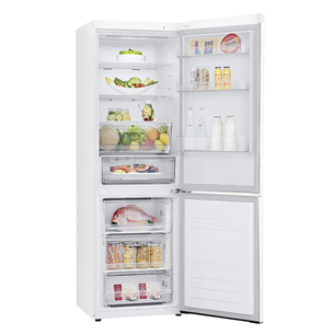 LG, No Frost, 341 L, height 186 cm, white - Refrigerator