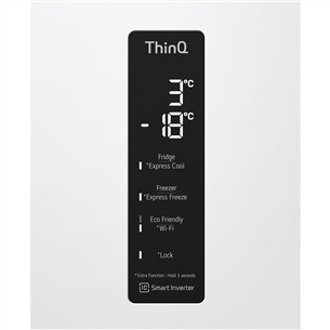 LG, No Frost, 341 L, aukštis 186 cm, baltas - Šaldytuvas