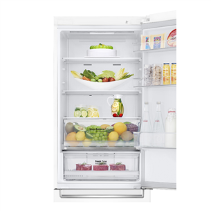 LG, No Frost, 341 L, height 186 cm, white - Refrigerator