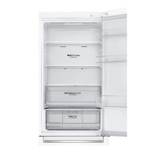 LG, No Frost, 341 L, height 186 cm, white - Refrigerator