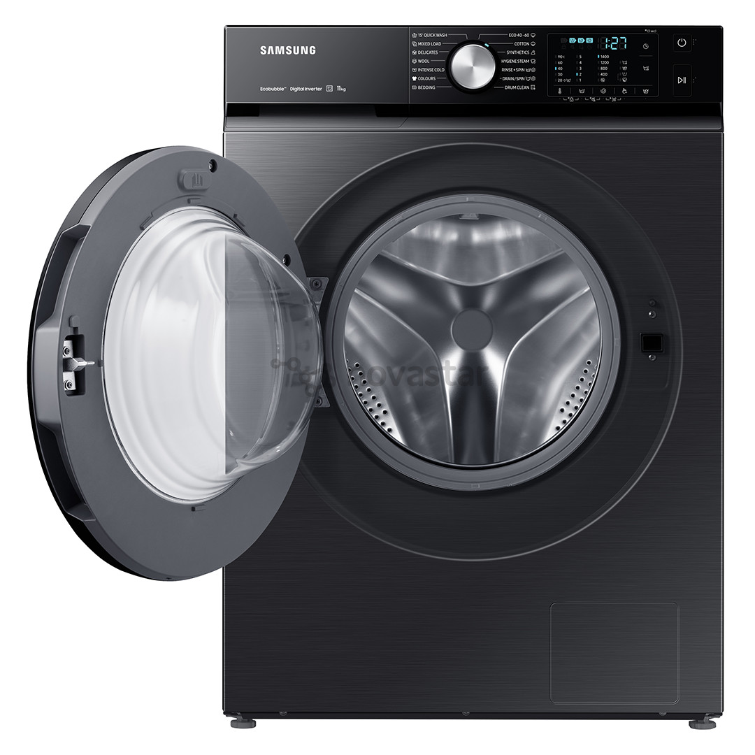 Samsung, 11 kg, depth 60 cm, 1400 rpm, black - Front Load Washing Machine
