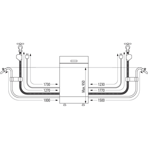 Gorenje, AquaStop, 16 place settings - Built-in Dishwasher