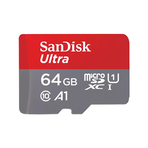 Atminties kortelė Sandisk MicroSDXC 64GB + SD adapteris