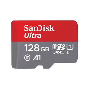 Atminties kortelė SanDisk SD Micro 128GB Ultra XC + SD adapteris (128 GB)