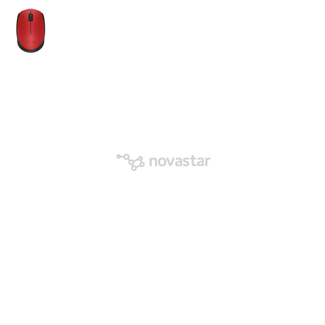 Pelė Logitech M171, Belaidė, Raudona