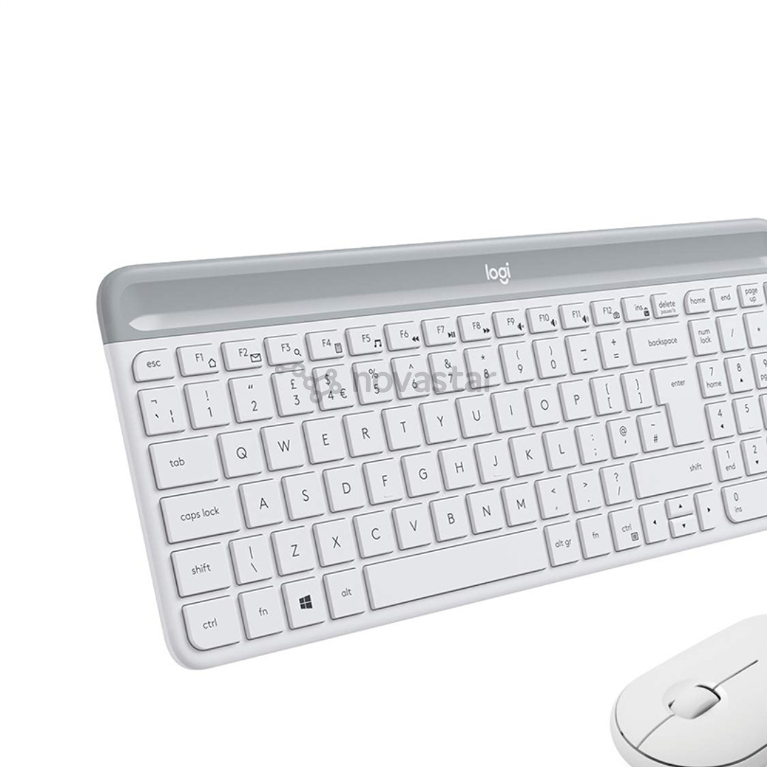 Logitech Slim Combo MK470, US, balta - Klaviatūra ir pelė
