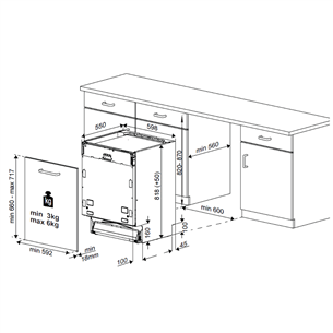 Beko, Beyond, 15 place settings, width 60 cm - Built-in dishwasher