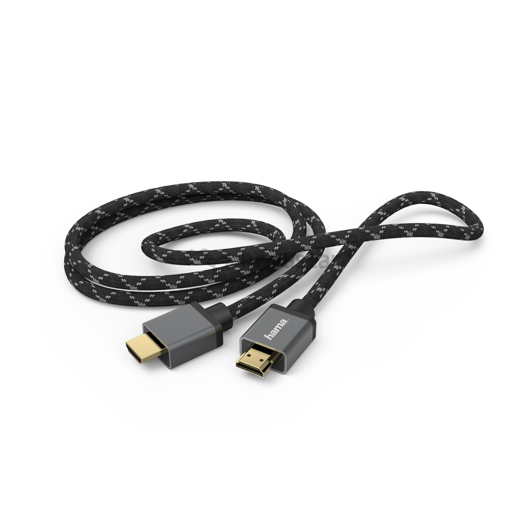 Hama Ultra High Speed, 8K, gold plated, 2 m, black/gray - Cable