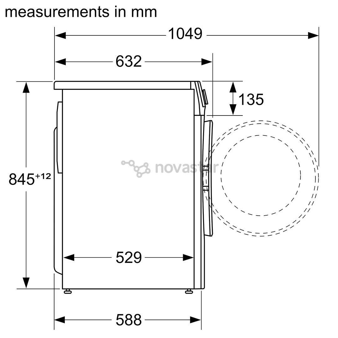 Bosch Series 6, 10 кг, 1400 об/мин, глубина 58,8 см - Стиральная машина с передней загрузкой