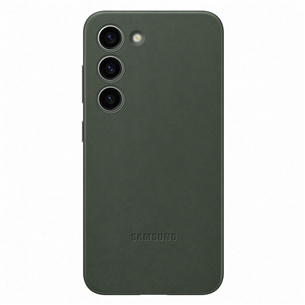 Dėklas Samsung Galaxy S23, odinis, žalias