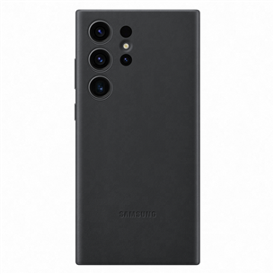 Dėklas Samsung Galaxy S23 Ultra, odinis, juodas