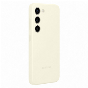 Dėklas Samsung Galaxy S23, Silikoninis, Kreminis