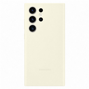Dėklas Samsung Galaxy S23 Ultra, Silicone Cover, smėlio spalvos