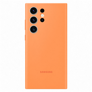 Dėklas Samsung Galaxy S23 Ultra, Silicone Cover, oranžinis