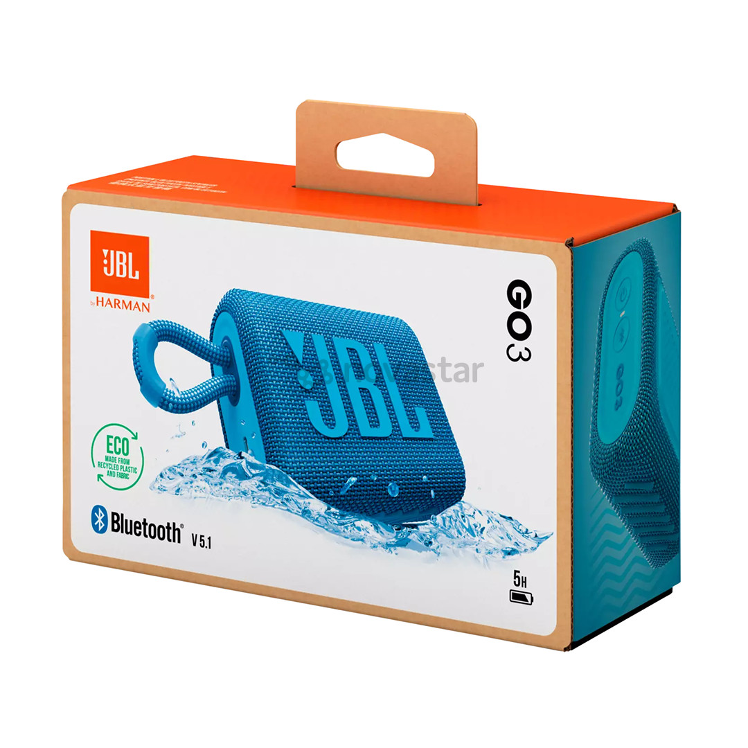JBL GO 3 Eco, mėlynas - Belaidė kolonėlė