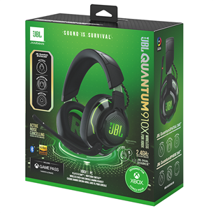 JBL Quantum 910X Console Wireless, black/green - Wireless gaming headset