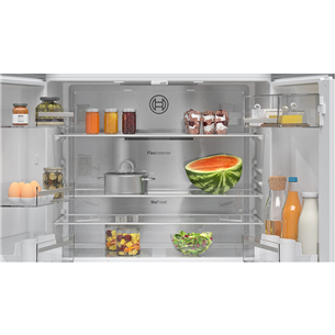 Bosch Series 6, French Door, 605 L, 183 cm, stainless steel - SBS-Refrigerator