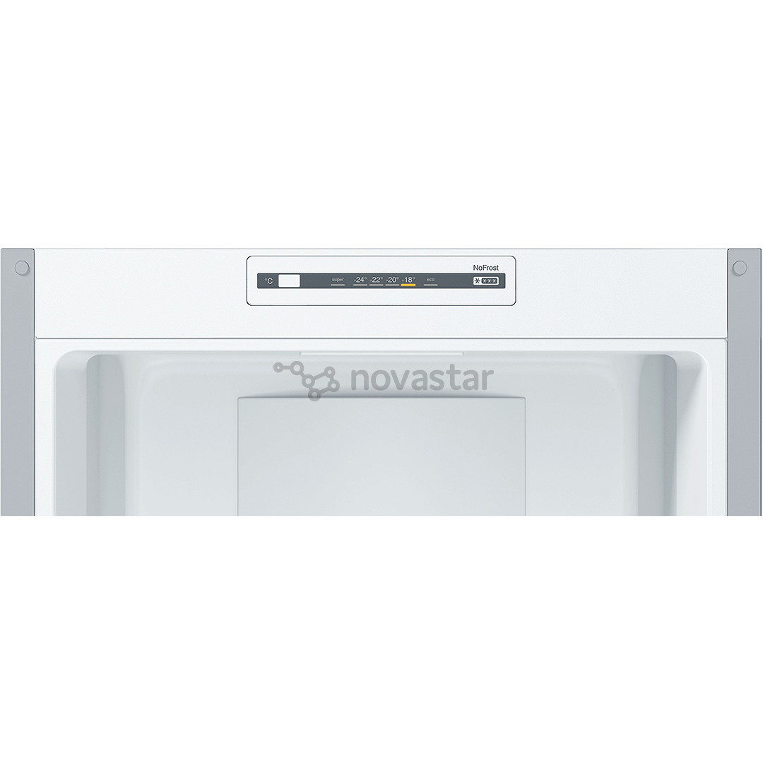 Bosch Series 2, NoFrost, 305 L, 186 cm, nerūdijančio plieno - Šaldytuvas