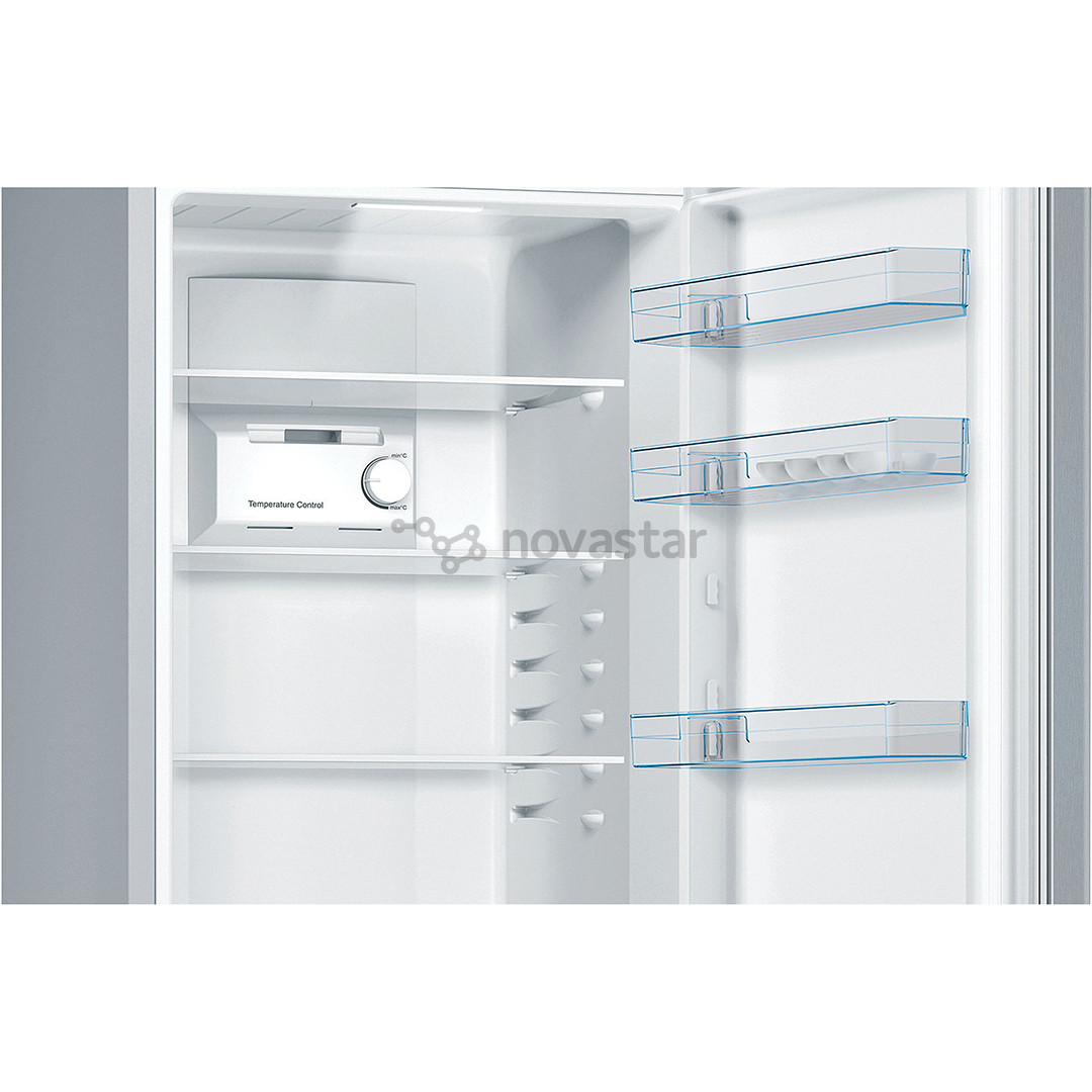Bosch Series 2, NoFrost, 305 L, 186 cm, nerūdijančio plieno - Šaldytuvas