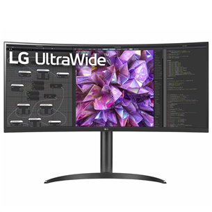 Monitorius LG UltraWide WQ75C, 34'', curved, QHD, LED IPS, USB-C 34WQ75C-B