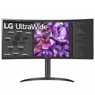 Monitorius LG UltraWide WQ75C, 34'', curved, QHD, LED IPS, USB-C