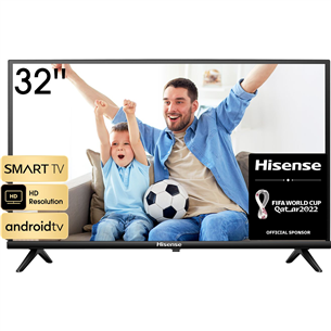 Hisense 32A4HA, 32'', HD, LED LCD, black - TV
