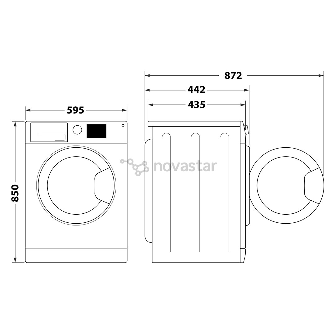 Whirlpool, 7 kg, depth 43.5 cm, 1200 rpm - Front load washing machine