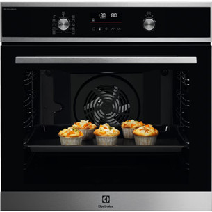 Electrolux SteamBake 600, pirolizė, 72 L - Įmontuojama orkaitė EOD6P77X