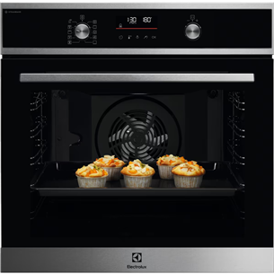 Electrolux SteamBake 600, pyrolytic cleaning, 72 L, stainless steel - Built-in Oven EOD6P77X