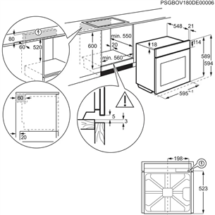 Orkaitė Electrolux SteamBake 600, pirolizė, 72 L