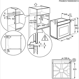 Orkaitė Electrolux SteamBake 600, pirolizė, 72 L