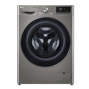 LG, Slim Steam, 8.5 kg / 5 kg, depth 47.5 cm, 1200 rpm, silver - Washer-Dryer Combo F2DV5S8S2PE.APTQPMR