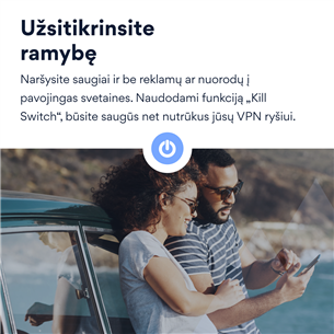 NordVPN Standard - Skaitmeninio saugumo programinės įrangos 1-erių metų prenumerata skirta 6 įrenginiams