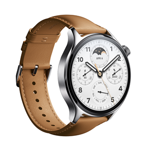 Xiaomi Watch S1 Pro, silver/brown strap - Smart sports watch