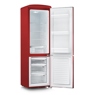 Severin, 244 л, высота 181 см,  красный - Холодильник в стиле ретро