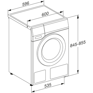 Miele W1 Active, 7 kg, depth 60 cm, 1400 rpm - Front load washing machine