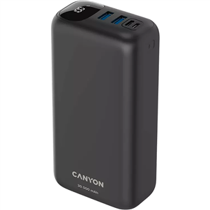 Canyon PB-301, 30 000 мАч, USB-A, USB-C, черный - Внешний аккумулятор