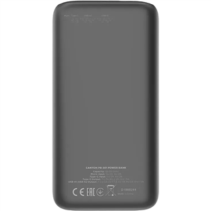 Išorinė baterija Canyon PB-301, 30 000 mAh, USB-A, USB-C