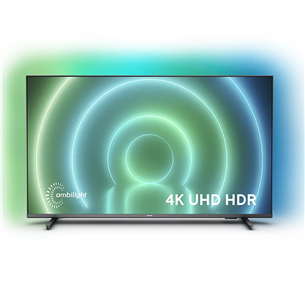 Philips LCD 4K UHD, 70", feet stand, gray - TV