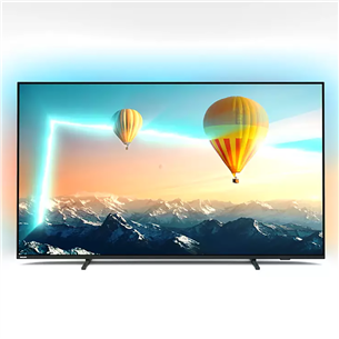 Philips PUS8007, 50'', 4K UHD, LED LCD, боковые ножки, серый - Телевизор