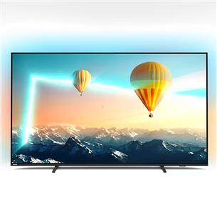 Philips PUS8007, 65'', Ultra HD, LED LCD, feet stand, gray - TV