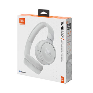 JBL Tune 520BT, baltos - Belaidės ausinės